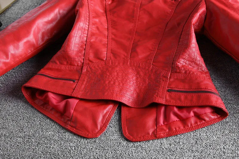 2024 Spring And Autumn Women Leather Jacket Coats Slim Ladies Clothing 250226