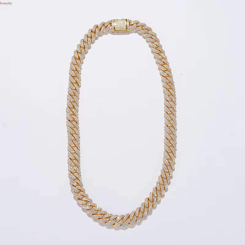 Starsgem Wholesale Price Gold Plated Ice Out Hip Hop Style Rapper Jewelry Full Setting Men Moissanite Cuban k Bracelet
