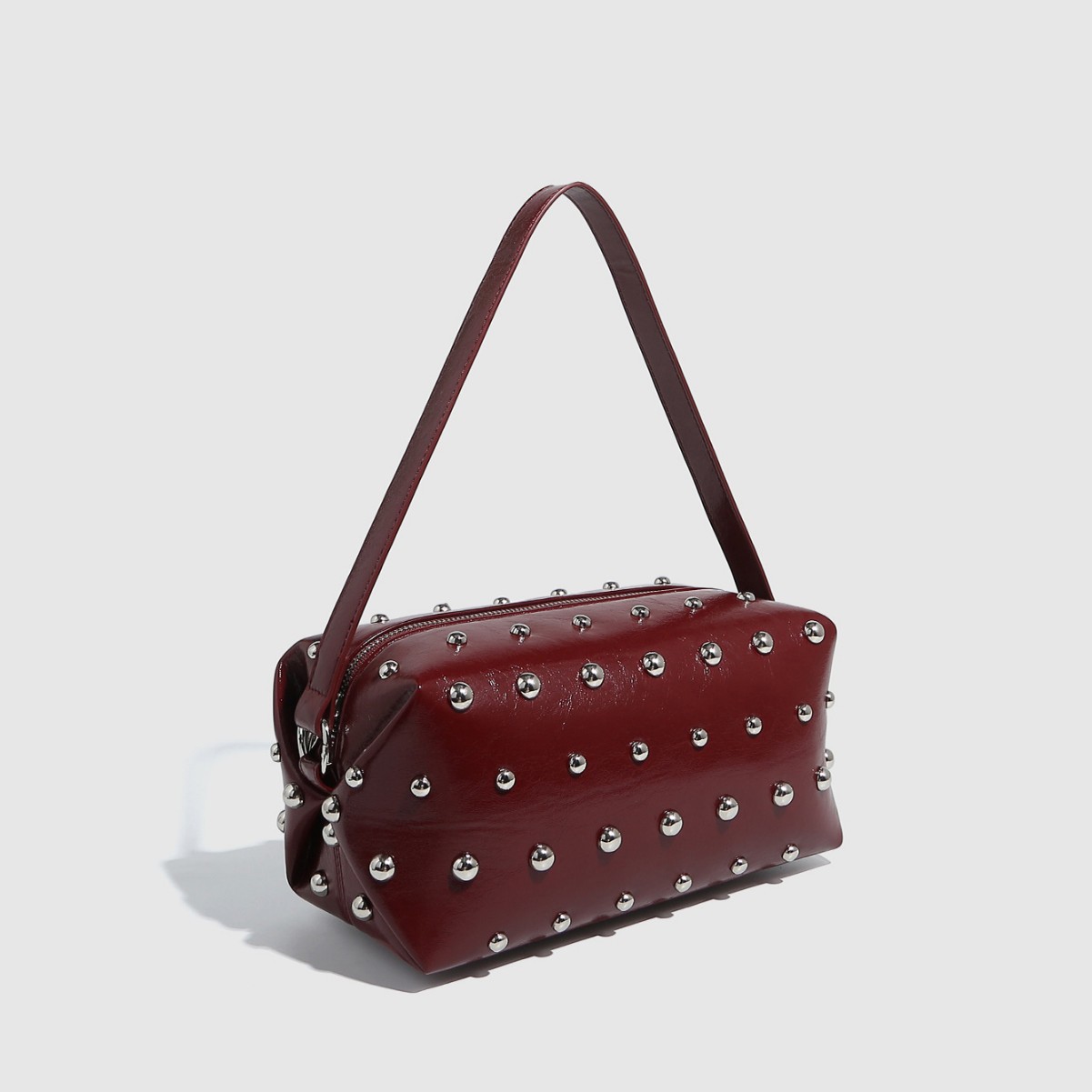 Women's Fashion Handbag with Chain Shoulder Strap - Tote Bag & Bowling Messenger Style