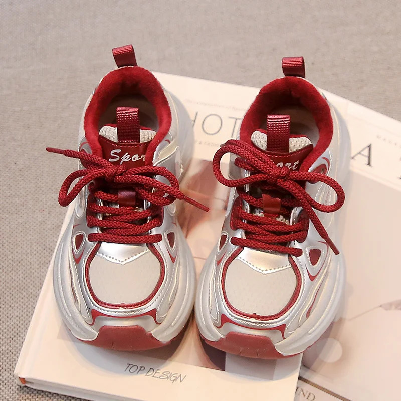 Spring Children Sneakers for Girls Boys Fashion Korean Style Soft Bottom Nonslip Versatile Chic Sports Casual Shoes 250303
