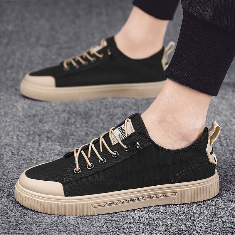 Low Cut Canvas Breathable Trendy High-quality Men's Board Shoes 2025 Spring New Designer Shoes Multifunctional Fashionable Board Shoes Korean Cas
