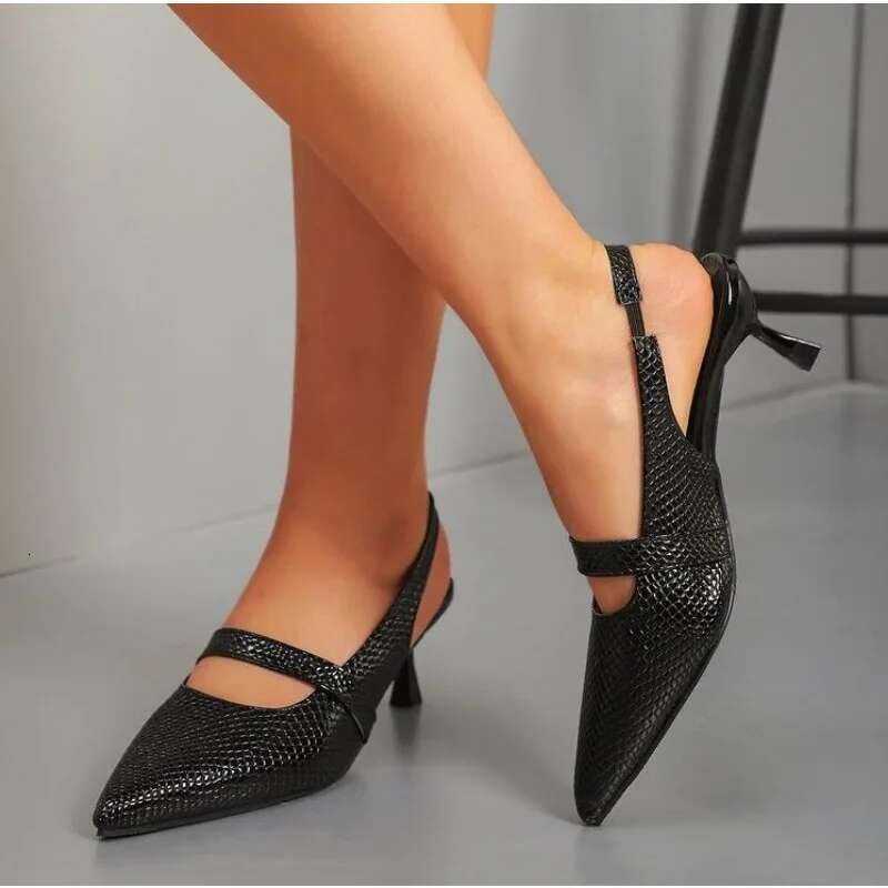 Sandal Plus Size Ladies Shoes Sgbacks Women's High Heels Fashion Dress Pumps Women Pointed Toe Slip on Thin Heel