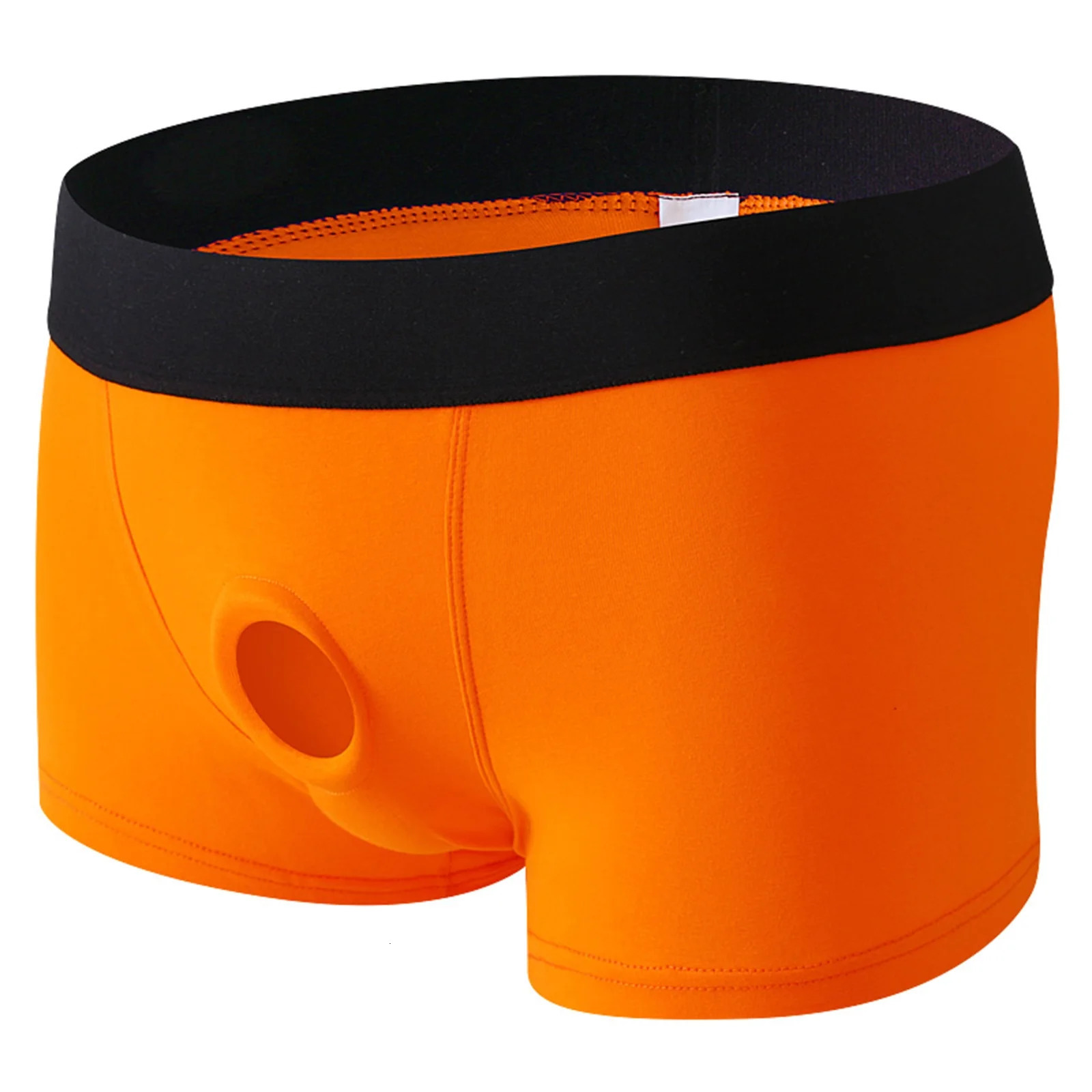 CLEVER-MENMODE Men Underpants Penis Open Pouch Hole Boxer Shorts Cockring Panties Cotton Underwear Boxershorts hombre 250303