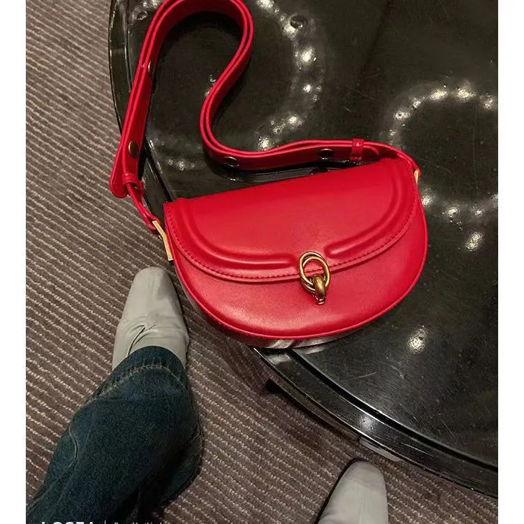 Fashion Saddle Small Crossbody For Women Trend Luxury Designer PU Leather Shoulder Bag Ladies Handbags And Purses