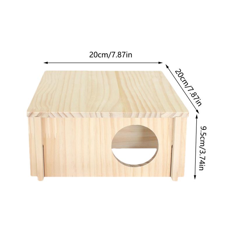 Hamster Hideout Square 2-Chamber Hamster Habitats Decor Small Animal Tunnel Toys Chamber-Maze Hamster Hideout For Hamster
