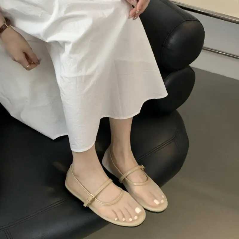 Women's Mesh Mary Jane Flats: Round Toe Buckle Ballet Flats Summer Shallow Shoes Breathable hot Comfortable Casual Moccasins