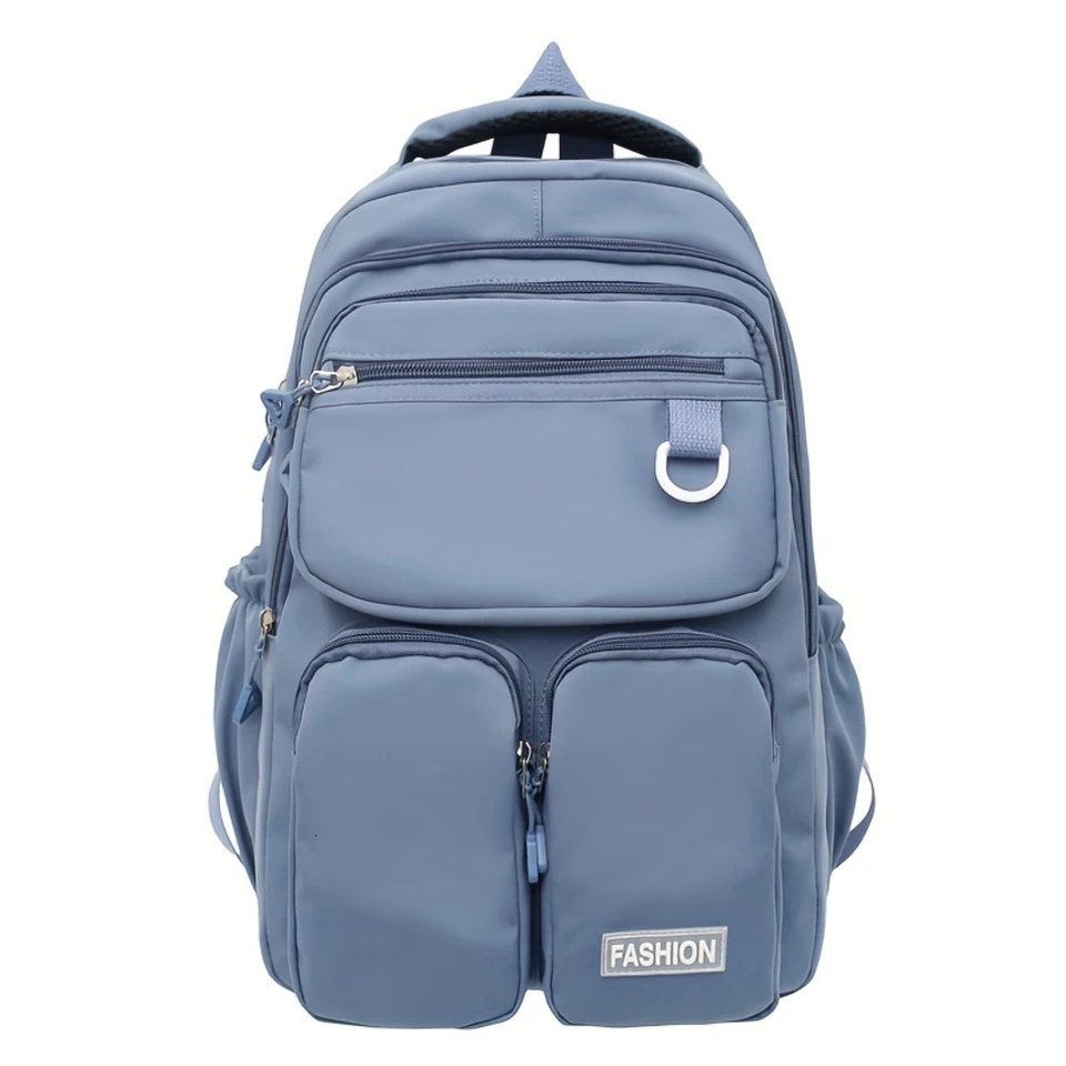 Ship from US Large Capacity MultiPocket Backpack Heavy Duty College Preppy School Bookbag Casual Travel Daypack Knapsack 250304FBB