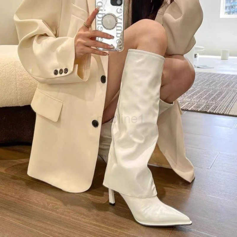 Pointed High H Wen Long Boots Knee Length Thick H Plush Insation Cfortable Lining Slim Fit Long Leg Knight Boots Z250304