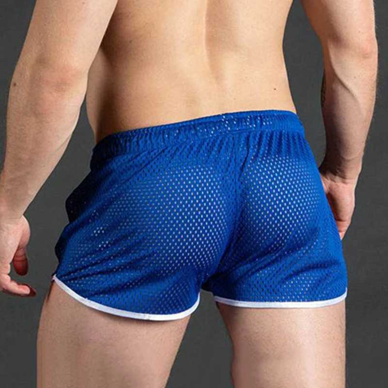 Quick Drying Sports Shorts For Men Fitness Training Gym Casual Mesh Breathable Soft Beach Trunks Short Pants Clothing M250304