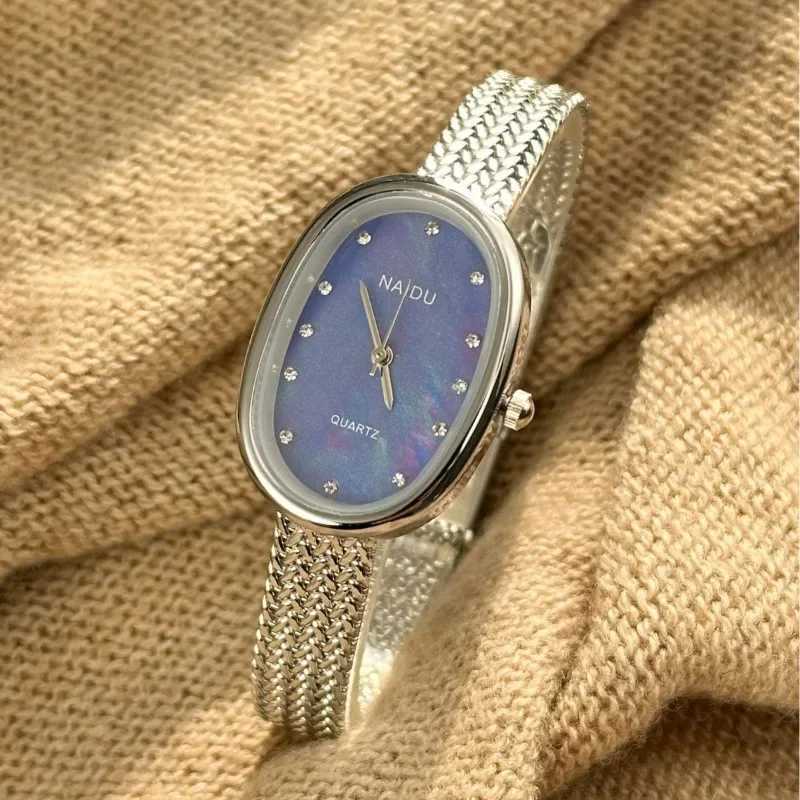 New Brand Quartz for Women Luxury Gift Oval Dial Rhinestone Adjustable Stainl Steel Str Wristlets WholesaleXJ250304