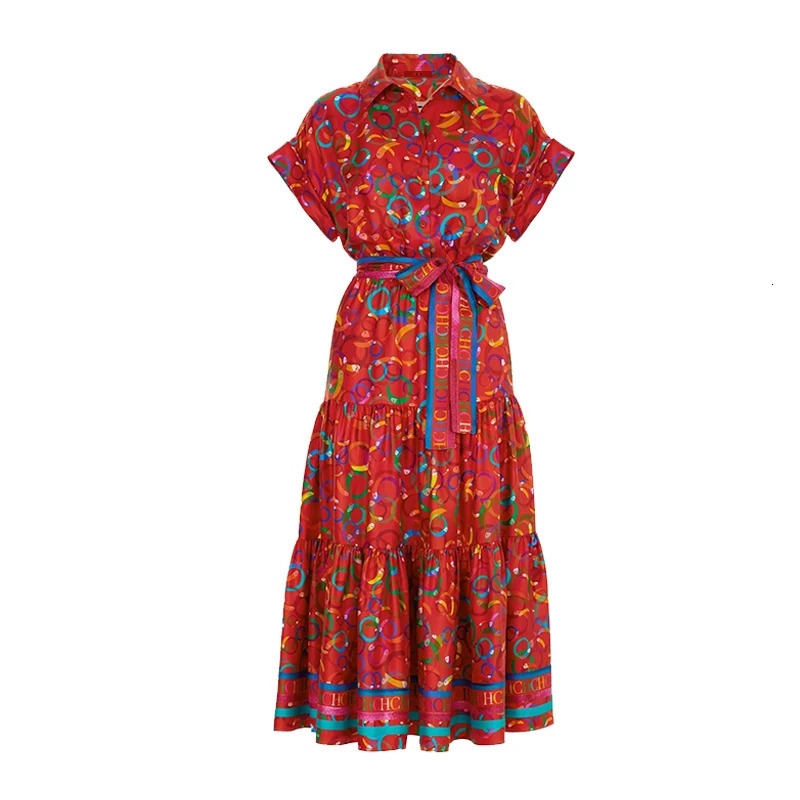 Bright Colours Summer Colourful Matching Womens Dresses Comfortable To Wear Exquisite Workmanship Retro Versatile 250227Z