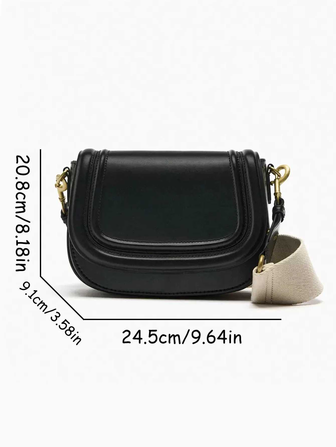 Saddle bag shoulder bag popular foreign trade bag 2024 new wide shoulder strap diagonal cross armpit cross-border wholesale Y250303