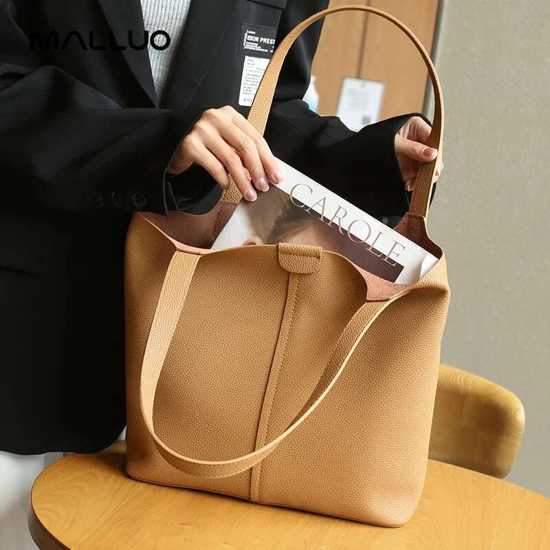 Genuine Leather Designer Large Capacity Fashionable Casual Shoulder Bag Commuting Work Handbag For Women Office
