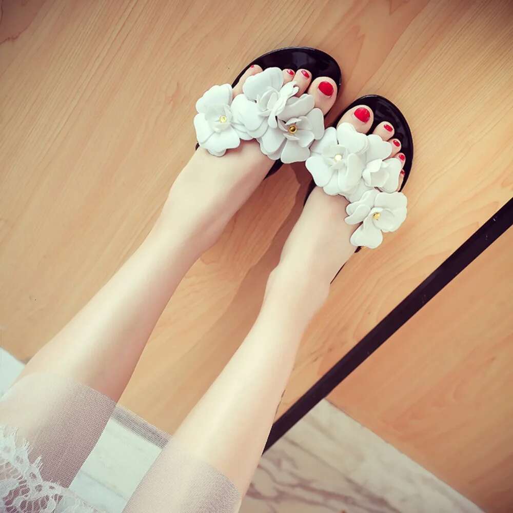 Women Summer ps Flip p Bottom Jelly Women's wer Beach Shoes Flat Sandals Chanclas 's
