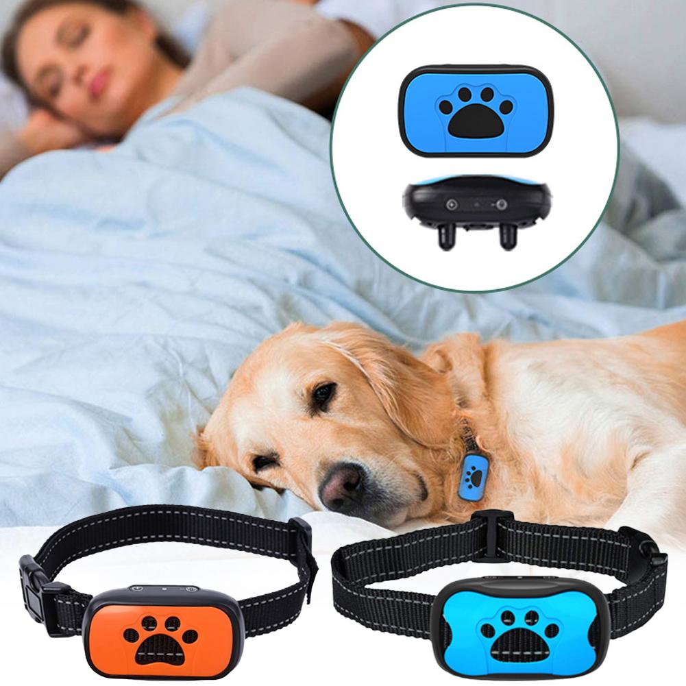Shock Collar Rechargeable Vibrating Automatic Dog Training Bark Device Stopper Ultrasonic Barking Anti-dog Smart E2M7