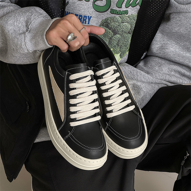 2025 New Niche Design Dark High Street Style Light Luxury High-quality Low Cut Men's Thick Soled Outdoor Sports Fashion Shoes Multifunctional Men