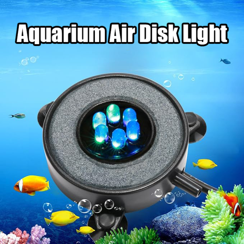 New Colorful Bubble Lights Aquarium Aquascape Decoration Easy Install Waterproof LED Submersible Round Oxygen Production Lights