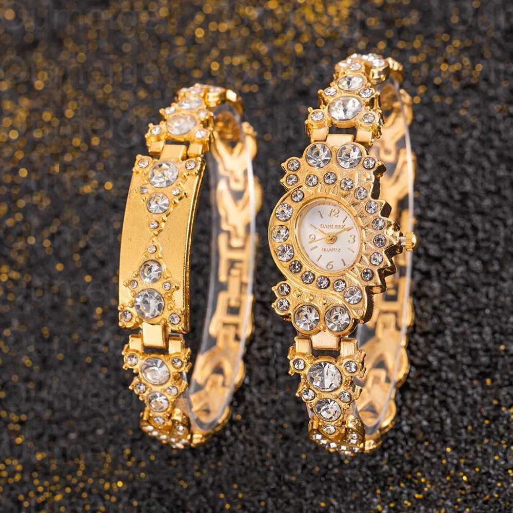 2 Top Brand Luxury Womens Bracelets Full Diamond Quartz Womens Elegant Womens Watches Relogio WomensXJ250304