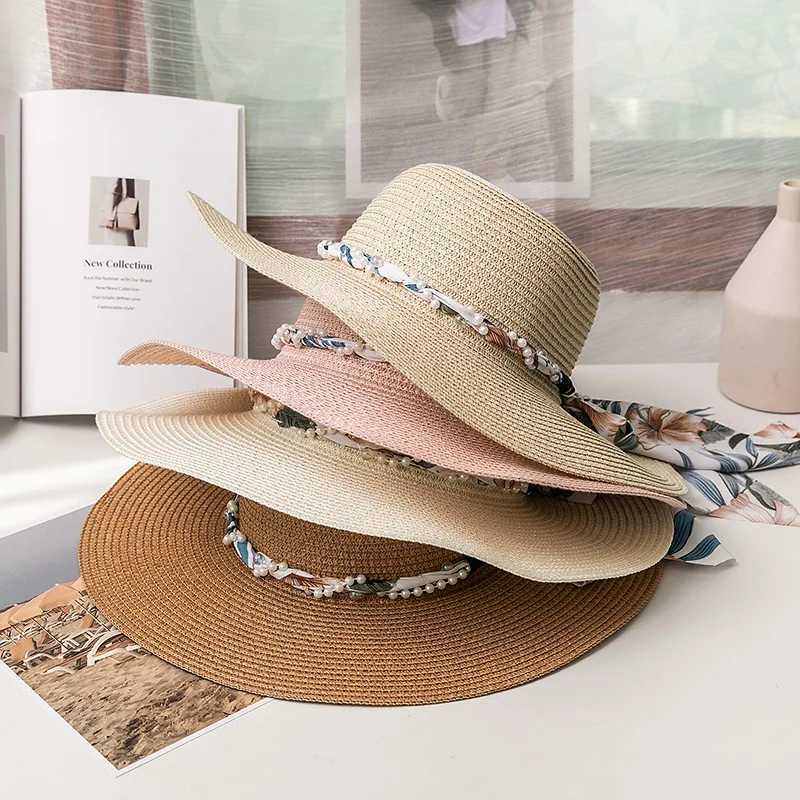 2023 Fashion Bohemia Cowboy Hat for Women Floppy Beach Hats Summer Sun Str Hats Ladies UV Protection Hat Panama Hat WholesaleXJ250304