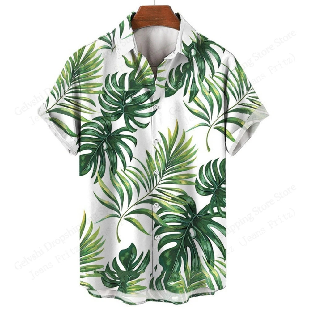 Hawaiian Shirts Palm Tree 3d Print Shirt Mens Womens Shirt Casual Vocation Lapel Shirt Summer Beach Camisa Trip Blouse Floral 250227