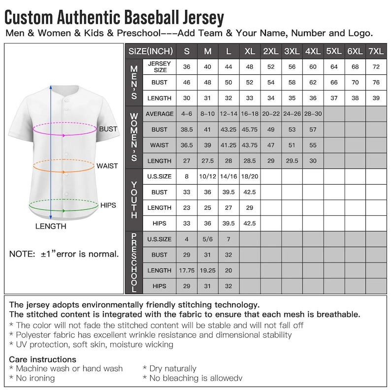 Custom Baseball Jersey Stitched Printed softball jersey Personalized Team Sport Shirts Custom Name Number Couple Jersey for Men and Women Adult