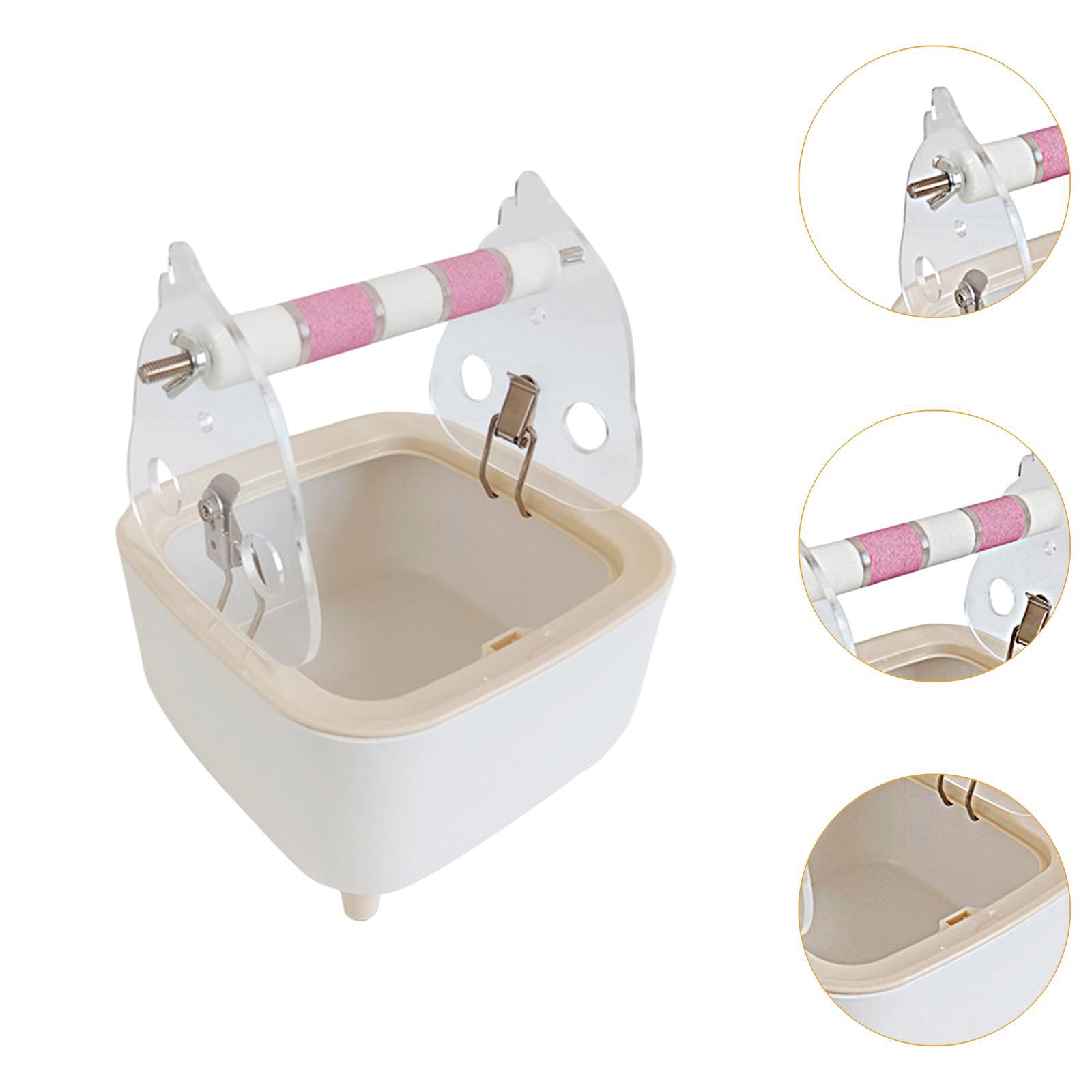 Parrot Training Toilet Stand Bite Toys Interactive Stand Bird Perch Bird Dropping Station for Lovebirds Cockatiels Cockatoo
