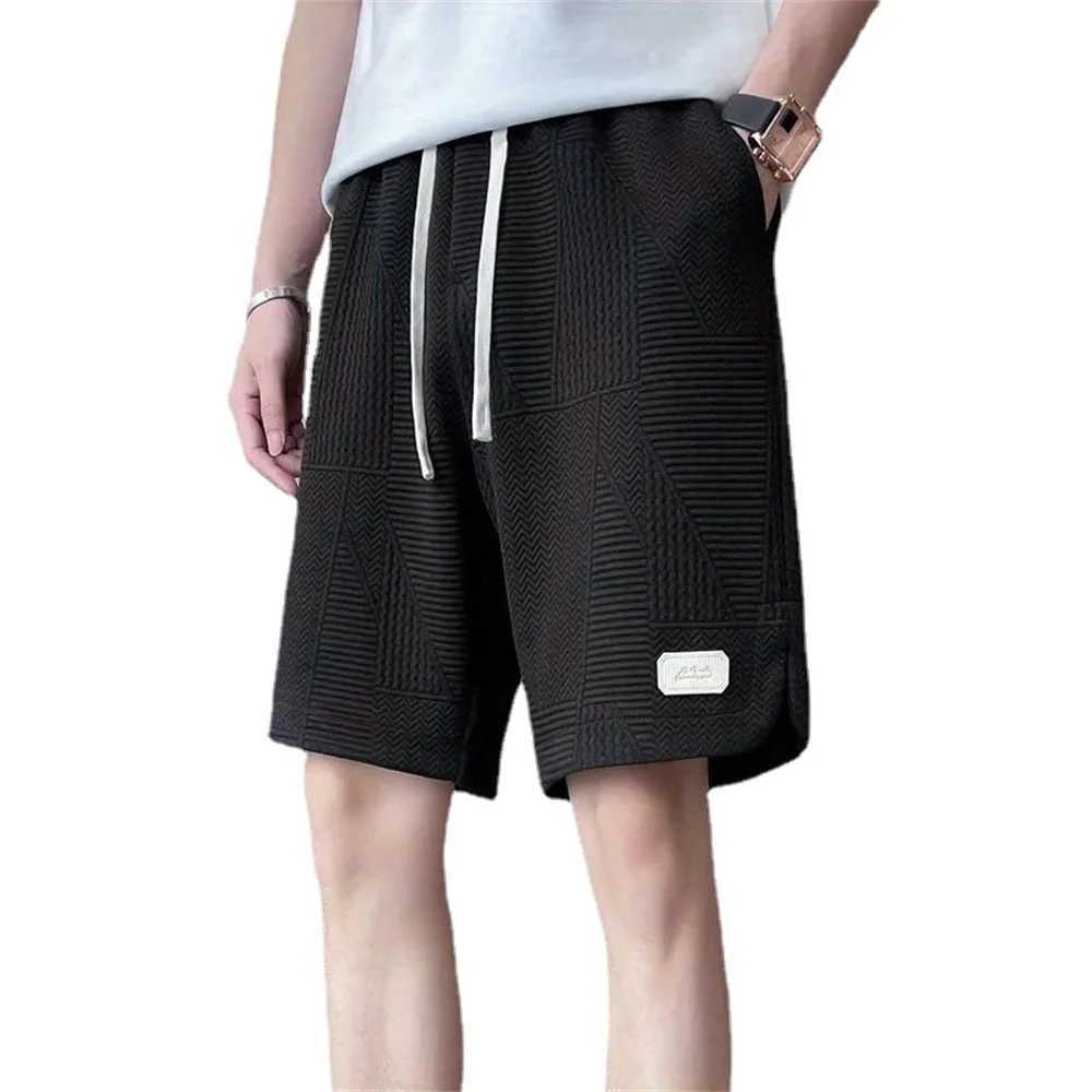 2024 Men Fashion Cotton Blended Solid Color Loosen Up The Waist Summer Multi-Pocket Shorts Wide Beach Casual Shorts Hot SellingT250304