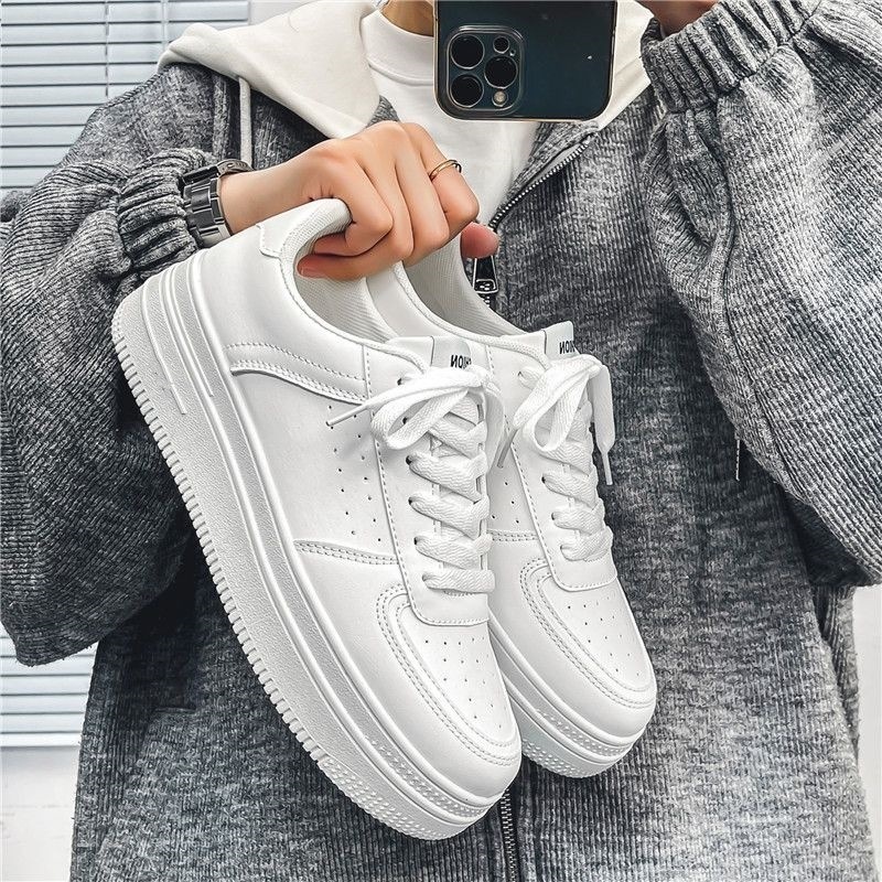 2025 Spring/summer New Trendy Youth Leisure Fashion Versatile Designer Men's Shoes New Pure White Sports Board Shoes Men's Small White Shoes