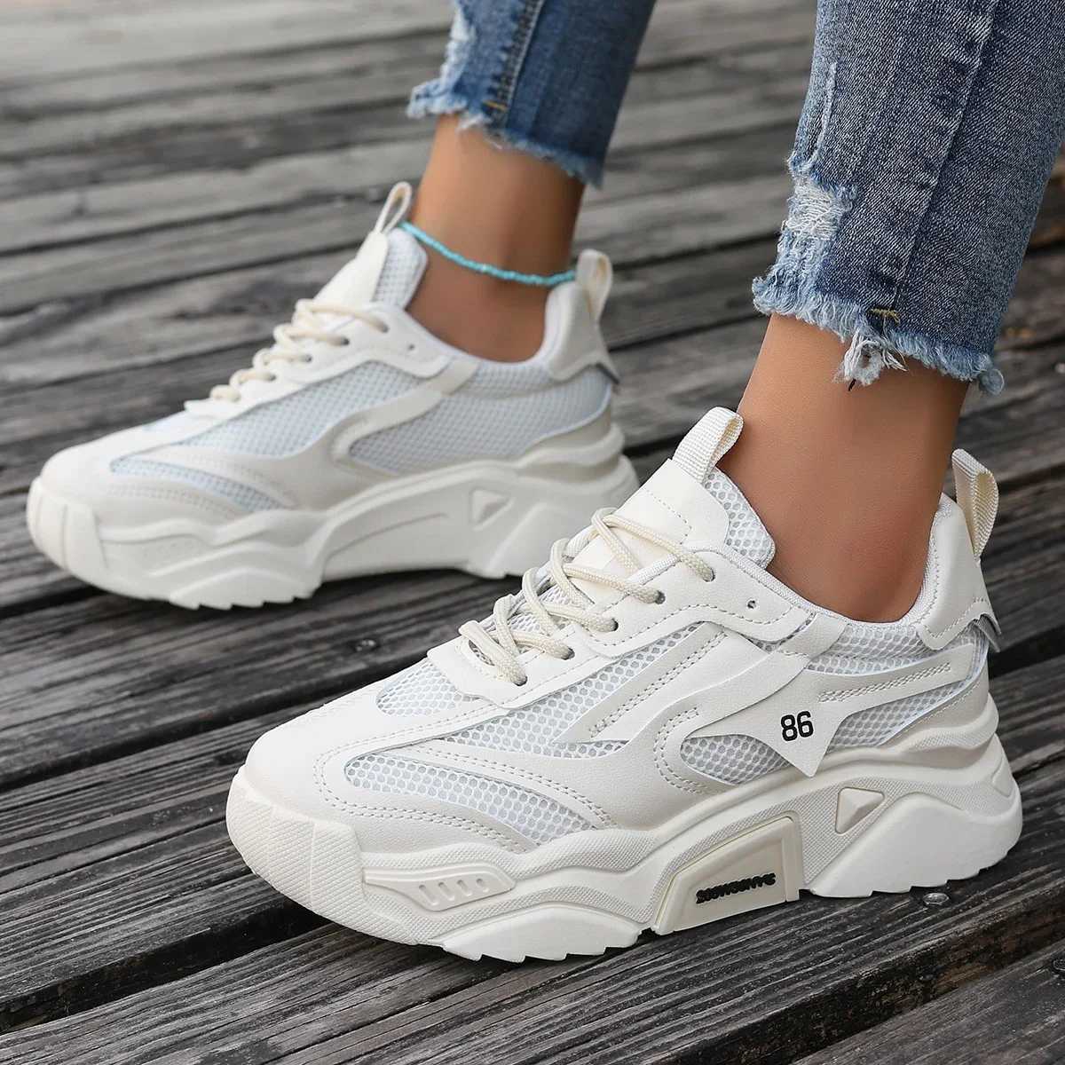 Women Sneakers New Fashion Mesh Breathable Tennis Girl Platform Shoes for Women Outdoor Comfortable Lightweight Sneakers WomenC250304