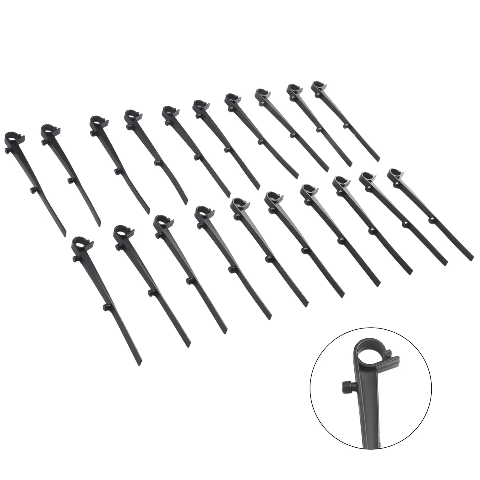 20pcs Drainage Ditch Fixing Clips Cover Net Ground Nail Plastic Keep Your Gutters Clean With Gutter Brush Clips Household Items