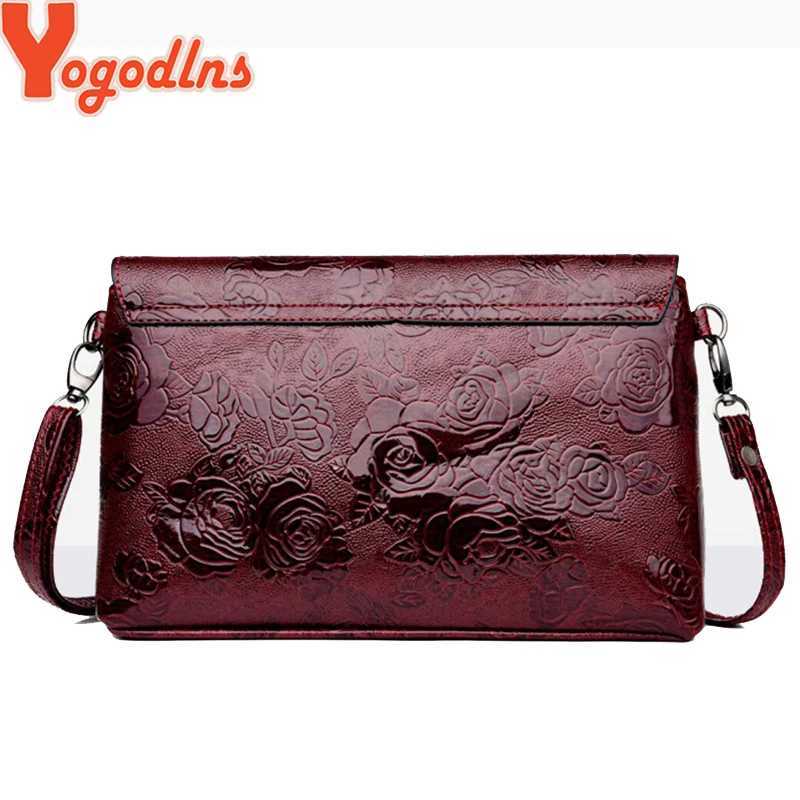 Yogodlns Luxury Handbags Women Bag Designer Flower Embossed Shoulder Bag Envelope Bag Ladies Flap Crossbody Bag Lady Purse bag Z250303