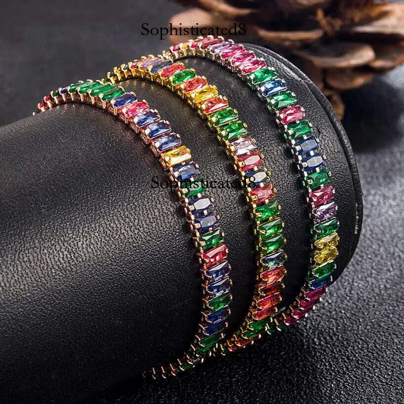 Real D Color Full 2/2.5/3/4/5/6.5mm Moissanite Tennis Bracelet For Women S Plated Rose Gold Dia k Bracelets
