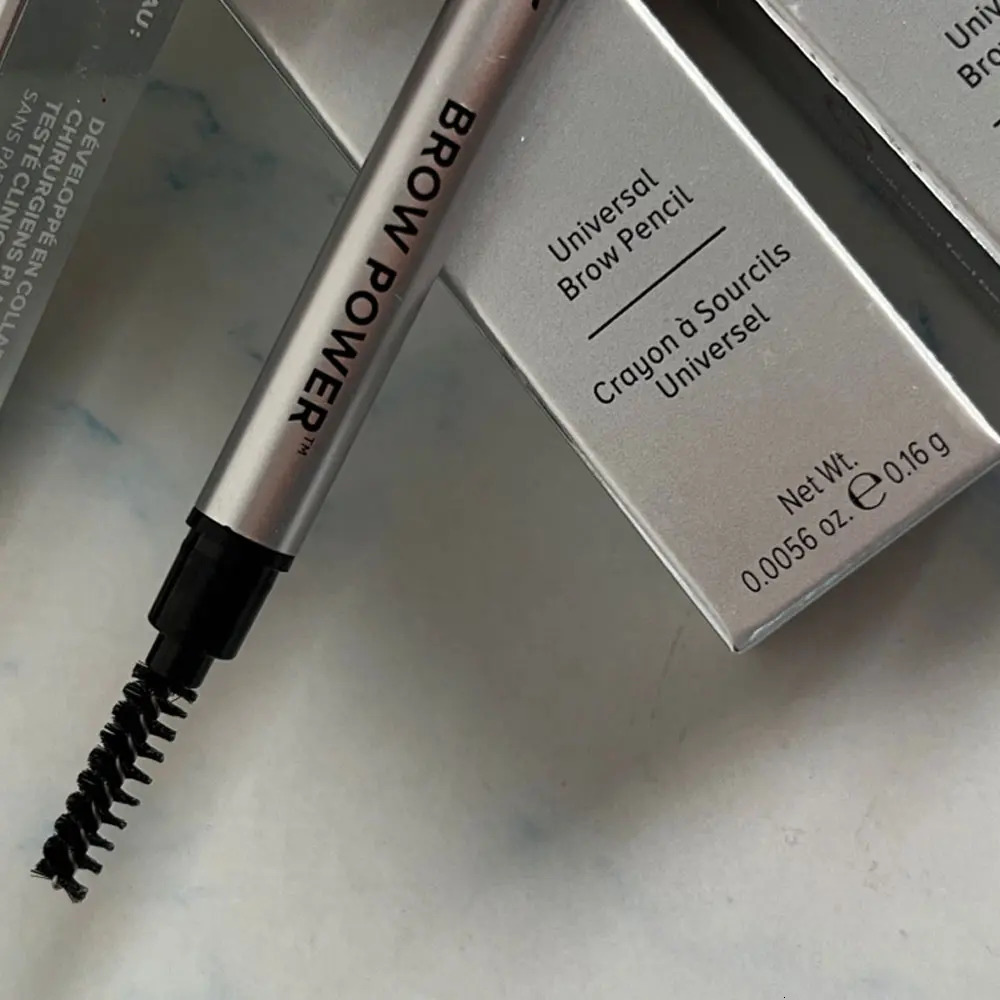 12Pcs/Lot Double Eyebrow Pencil Brow Power Brown Unlversal Brow Pencil 0.16g with Brush 250222