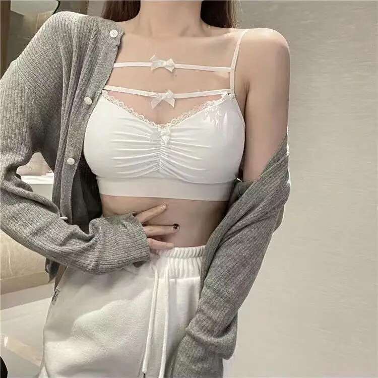 Vest Office Camis Lady Casual Ladies Street Tanks Tops Tees Hotsweet Bra B3357