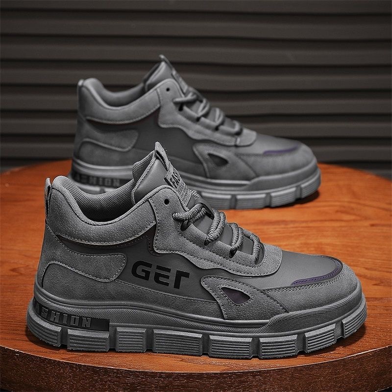 2025 Four Seasons Designer s New Original Small Outdoor Hiking Sport Men s Casual High Top Black Grey Martin Short Boots Men s Size 39-44