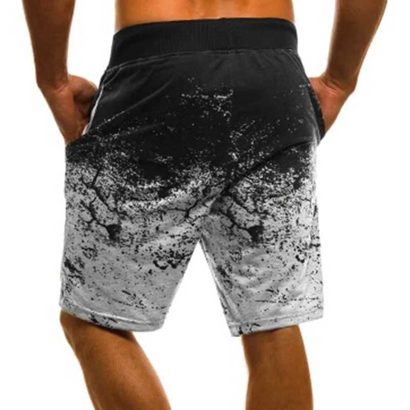 2023 Fashion Men Casual Shorts Fashion Printed Joggers Short Sweatpants Summer Drawstring Hip Hop Slim Workout Shorts OutsideT250304