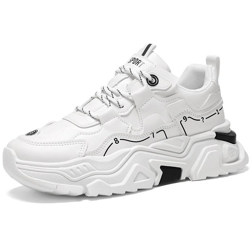 2025 Summer New Designer Breathable White Shoes For Men Fashionable And Multi Functional Indoor And Outdoor Thick Bottom Waterproof Sports And Leisure