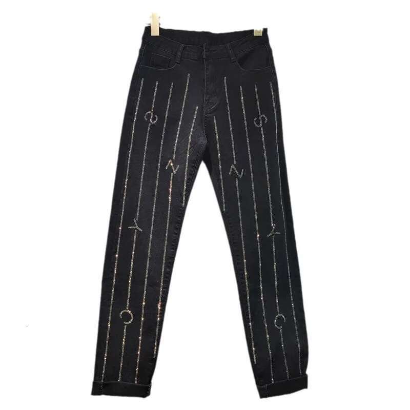 Street Hipster Rhie Denim Skinny Women 2024 New Autumn Stretch High Waist Slim Fit European Goods Cropped Pants