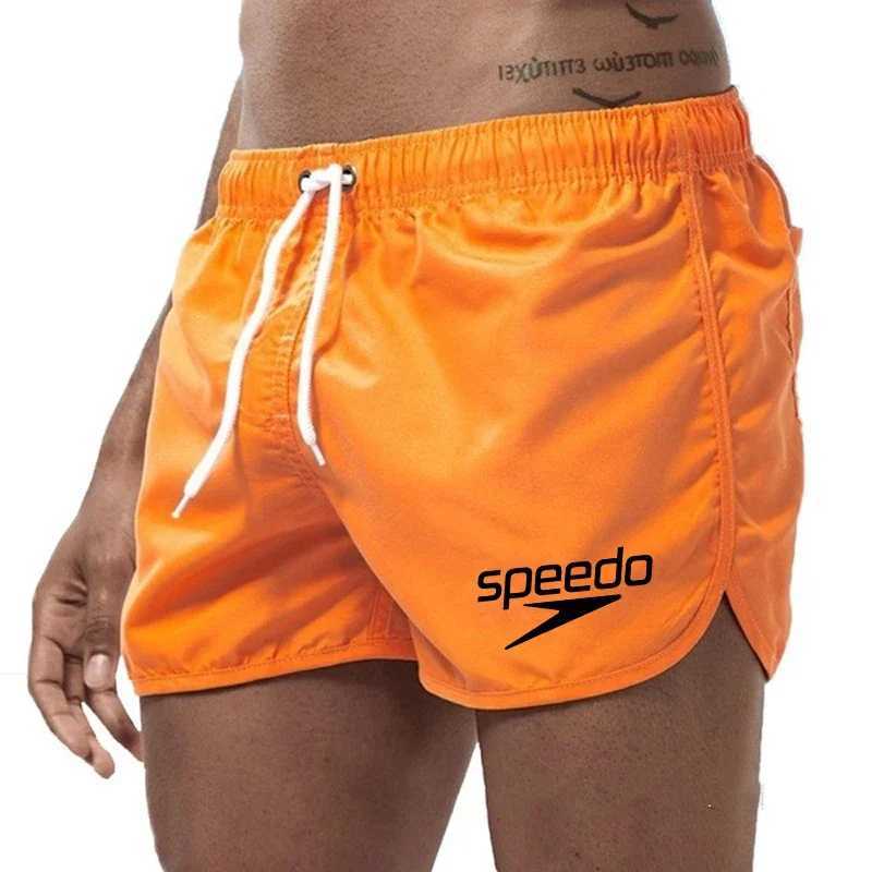 Summer Mens Shorts 2025 Beach Trunks Swim Gym Pants Quick Drying Swimming Homme Surf Ventilate Drawstring Fashion Casual DailyT250304