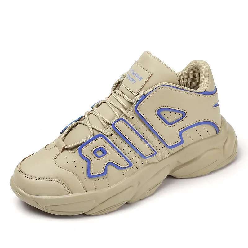 Fashionable Korean Style Comfor table Sport Shoes High Top C ouple Model Casual Running Trendy Men's