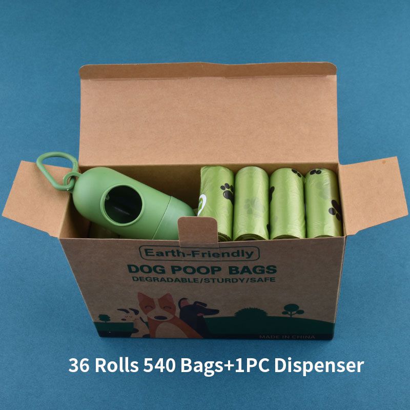 Pet Biodegradable Trash Bag 36-42 Rolls Dog Poop Bags Bulk cented Poo Bag Degradable Cat Waste Bags Dog Poop Dispenser