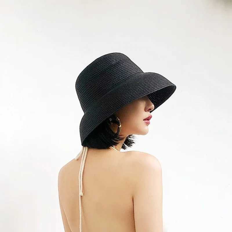 2024 Sun Hat Womens C Hats for Women Summer Str Hat Sun Protection Hats Wide Brim Vintage Protection Fashion Str VisorXJ250304