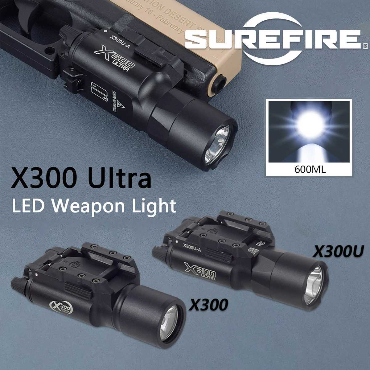Tactical X300U X300 Ultra X300V Metal Pistol Scout Light Airsoft XH35 Weapon Gun Light Strobe Flashlight Lanterna TorchXJ250303