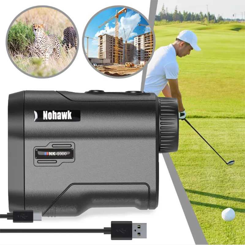 NOHAWK Golf Laser Rangefinder USB Rechargeable with Slope Compensation For Golfer Range Finder Hunting Monocular X250304