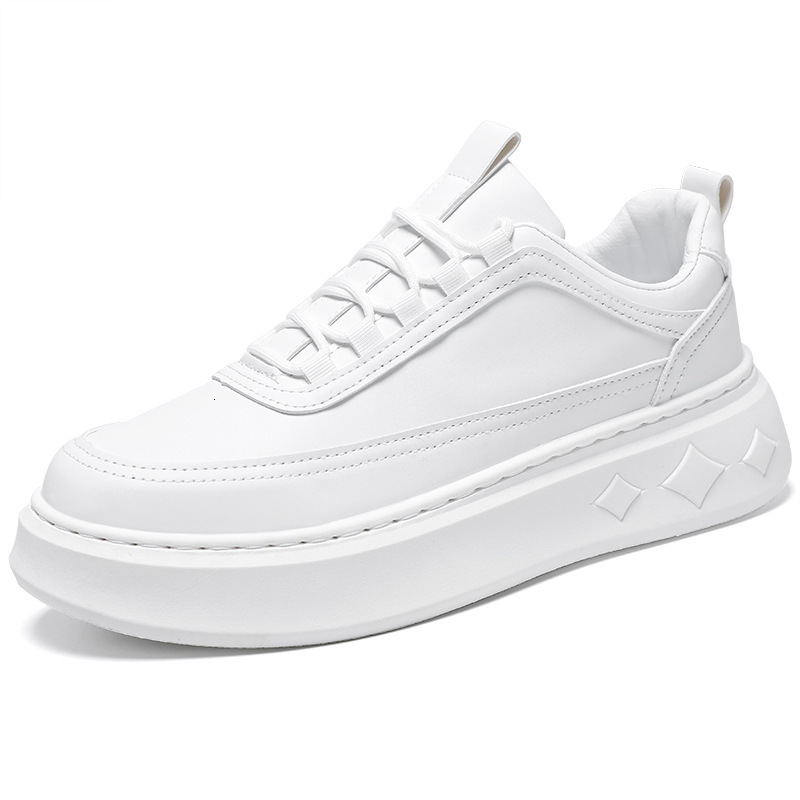 Men s Designer Breathable Solid Color White Shoes Trendy And Versatile Thick Soled Summer 2025 New Multi functional Outdoor Casual Fashion Board Shoes