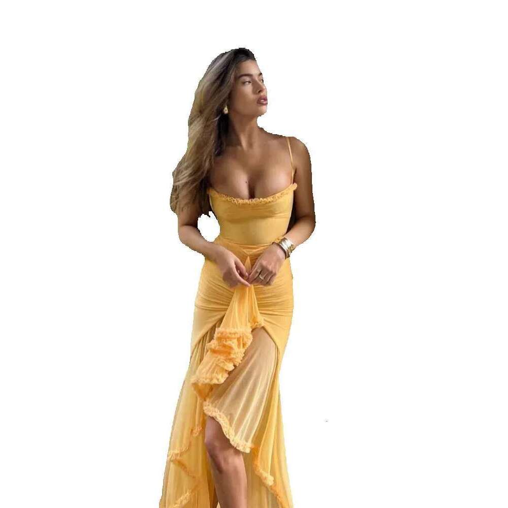 Women's Elegant Pleated Sg Maxi Dress - Sexy Sleeveless Backless Slim Robes