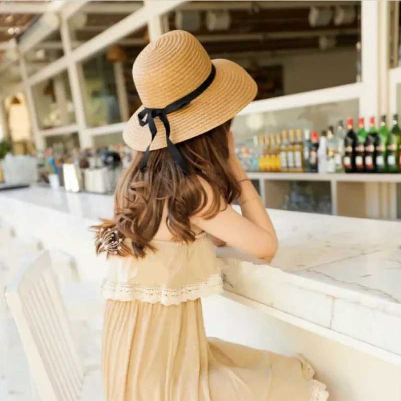 Hat for Women Fresh Summer Str Hat Sun Protection Korean Version Foldable Protection Beach Large Brim HatXJ250304