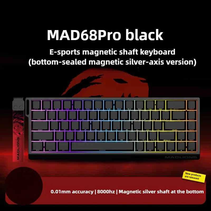 MAD68 Pro 60HE Gaming Magnetic Axis Keyboard Game Dedicated Full Key Hot Swap Quick Response Entry Level CustomGaming Keyboard Z250304