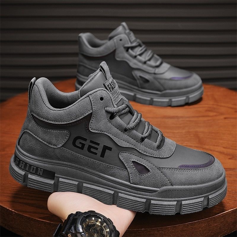 2025 Four Seasons Designer s New Original Small Outdoor Hiking Sport Men s Casual High Top Black Grey Martin Short Boots Men s Size 39-44