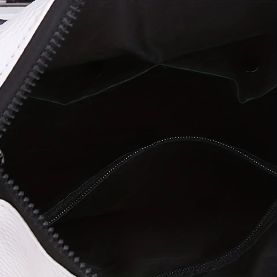 Ship from US Large Capacity Casual Backpack Detachable Strap Zipper With Pendant Shoulder Bag Striped Print 250304FBB